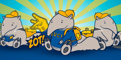 Anteaters in hard hats